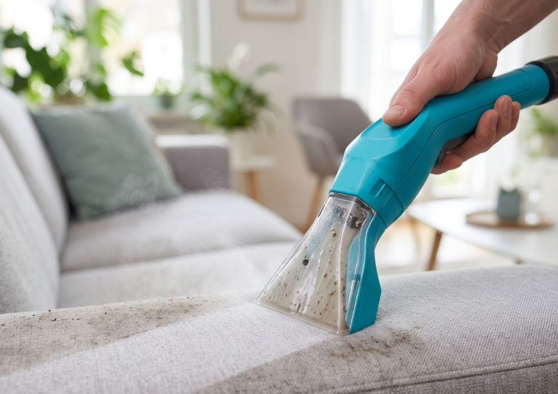 Shampooing d’un canapé en tissu